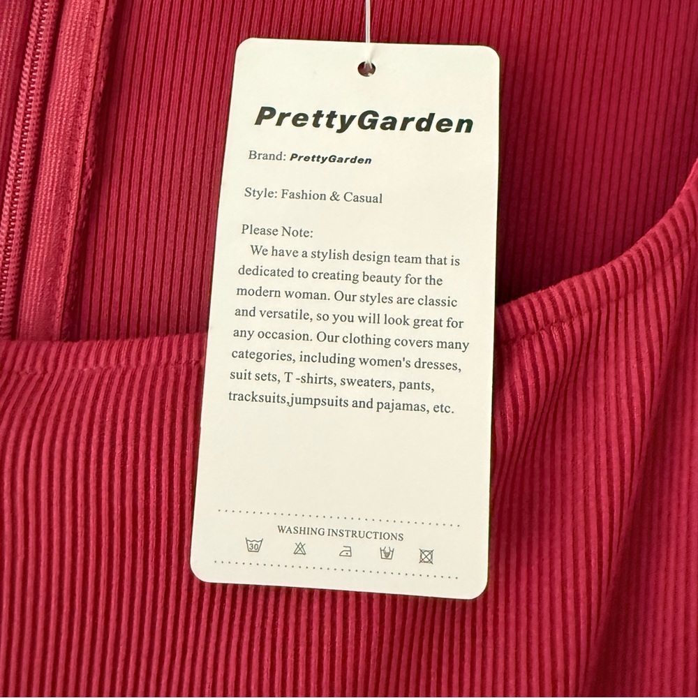NWT Pretty Garden Deep Red Sleeveless Romper / Pantsuit, Size XL - Picture 9 of 16